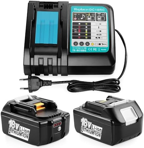 Makita 18V Battery & Fast Charger Set – Carry Case Included | Lightweight & Portable