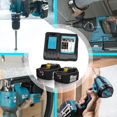 Makita 18V Battery & Fast Charger Set – Carry Case Included | Lightweight & Portable