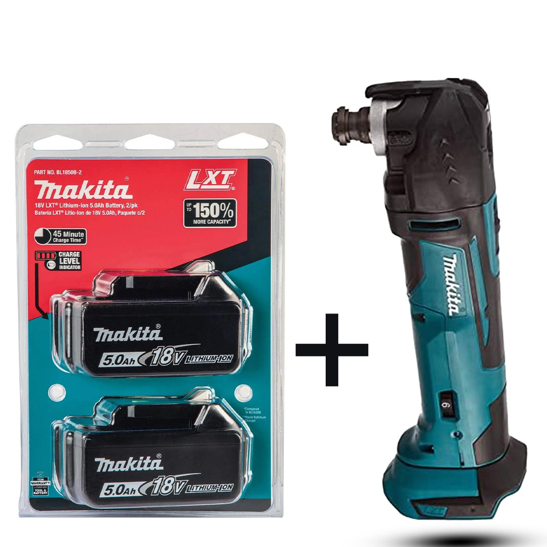 Makita DTM51Z 18V Multi-Tool Kit – Cordless | 2x 5.0Ah Batteries | Blue Finish